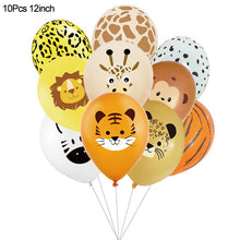 Load image into Gallery viewer, Jungle Birthday Party Decor Animal Palm Leaves Tablecloth Cups Plate Wild One Woodland Safari 1st Kids Birthday Party Decoration
