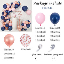Load image into Gallery viewer, Royal Blue Yellow White Balloons Arch Kit Baby Shower Ballon Garland Boys First Birthday Party Kids Wedding Decor Helium Globos
