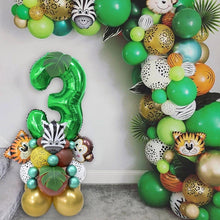 Load image into Gallery viewer, Jungle Birthday Party Decor Animal Palm Leaves Tablecloth Cups Plate Wild One Woodland Safari 1st Kids Birthday Party Decoration

