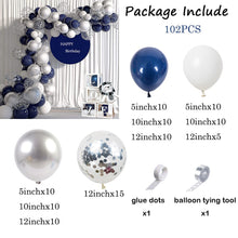 Load image into Gallery viewer, Royal Blue Yellow White Balloons Arch Kit Baby Shower Ballon Garland Boys First Birthday Party Kids Wedding Decor Helium Globos

