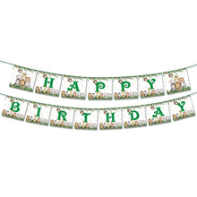 Load image into Gallery viewer, Jungle Birthday Party Decor Animal Palm Leaves Tablecloth Cups Plate Wild One Woodland Safari 1st Kids Birthday Party Decoration
