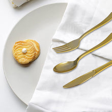Load image into Gallery viewer, Gold Silver Rose Gold Plastic Cutlery Knives Forks Spoons Napkins Tablecloth Disposable Party Cutlery Party Supplies
