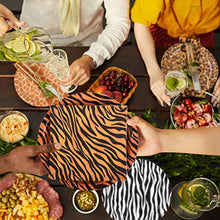 Load image into Gallery viewer, Gatherfun Jungle Zoo Animal Print Party Supplies, Disposable Jungle Safari Animal Print Paper Plates and Napkins for Birthday Party, Baby Shower and Jungle Safari Themed Party, Serve 48
