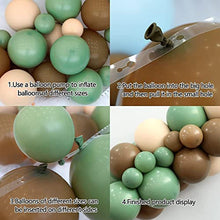 Load image into Gallery viewer, Flunyina Animal Jungle Safari Balloon Arch Garland Kit Giraffe Leopard Pattern Foil Balloons Brown Sage Beige Latex Balloons Zoo Animals Wild Animal Sage Green Gold Olive Birthday Decorations
