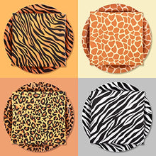 Load image into Gallery viewer, Gatherfun Jungle Zoo Animal Print Party Supplies, Disposable Jungle Safari Animal Print Paper Plates and Napkins for Birthday Party, Baby Shower and Jungle Safari Themed Party, Serve 48
