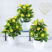 Load image into Gallery viewer, Simulation Potted Plant Not Withered Creating Vitality Colorful Fake Lemon Tree Bonsai Artificial Plant Desktop Decor
