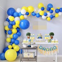 Load image into Gallery viewer, Royal Blue Yellow White Balloons Arch Kit Baby Shower Ballon Garland Boys First Birthday Party Kids Wedding Decor Helium Globos
