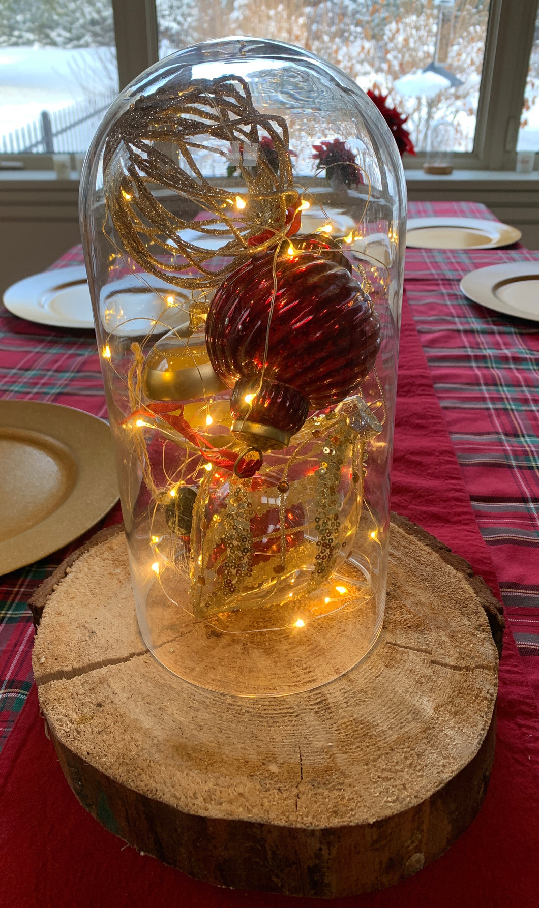 Glass Globe with lights - Large